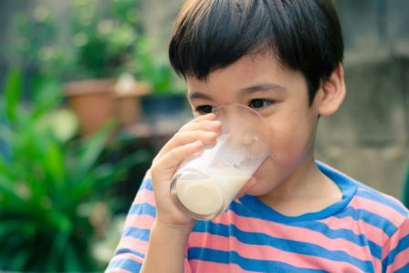 boy with milk
